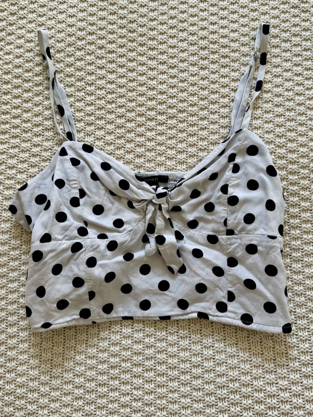 Forever 21 Polka Dot Cropped Tank Top